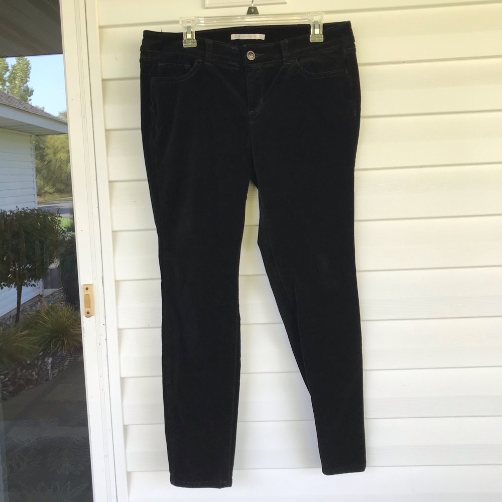 Lauren Conrad Black Velvet Skinny Pants